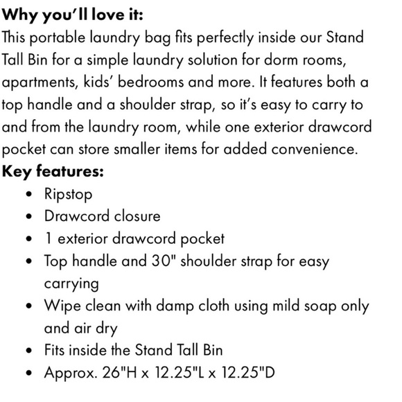 Thirty-One drawstring laundry bag-Pale Pink 💗 - Picture 8 of 8